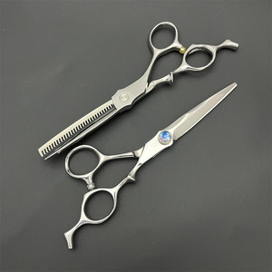 Ciseaux de coiffure professionnels 62 mm en acier inoxydable 440C pour droitiers, ciseaux à effiler pour salon de beauté - Product Image 2