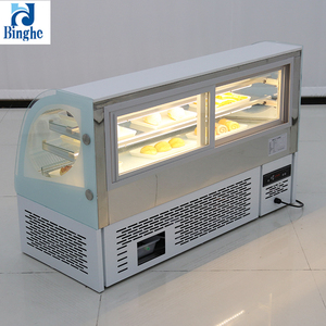Espositore commerciale per torte con vetro quadrato-forno frigo Freezer per Coffee Shop - Product Image 1