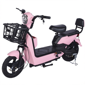 Bicicleta Eléctrica Urbana Rosa de 500W y 14 Pulgadas con Canasta Delantera, Pantalla Digital y Certificación Europea - Product Image 1