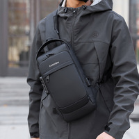 Sac à bandoulière pour hommes, design de mode, sac de poitrine à verrouillage antivol de bonne qualité avec chargement USB pour la vie quotidienne