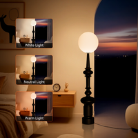 Lampadaire Moderne de Luxe pour Salon Intérieur, Culot E27, Source Lumineuse LED, avec Piètement Élégant, Lumière Boule pour Décoration d'Intérieur