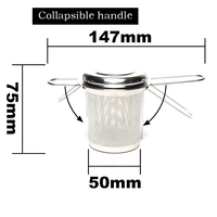 Infuseur à thé en acier inoxydable 304, avec couvercle et poignées pliables, grand panier, vente en gros