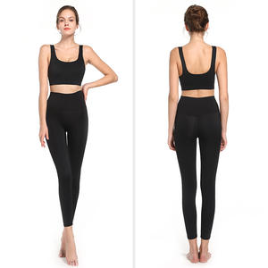 Conjunto de Yoga Transpirable para Mujer, 2 Piezas, Color Sólido, Ropa Deportiva de Manga Corta, Tallas Grandes S-3XL, Conceptcase Fitness Wea - Product Image 4