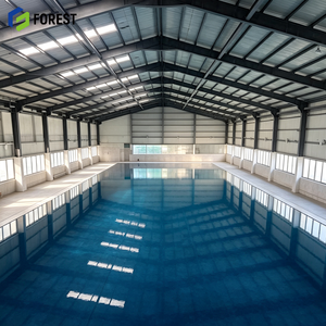 Bâtiment de complexe sportif aquatique de grande envergure en acier galvanisé résistant à la corrosion pour piscine et arène - Product Image 1