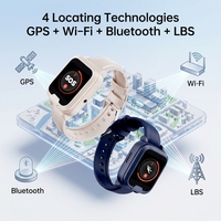 Reloj Inteligente con Monitor de Ritmo Cardíaco para Personas Mayores, Collares de Alerta Médica, Reloj Inteligente de Seguridad Personal para Personas Mayores con Rastreador GPS