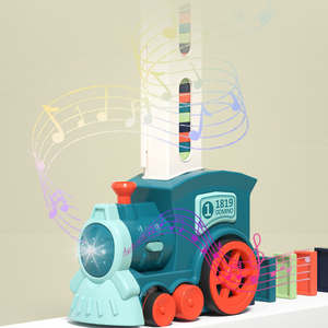 <span class=keywords><strong>Jeu</strong></span> de bricolage éducatif en plastique de haute qualité, pose automatique de blocs de dominos, <span class=keywords><strong>train</strong></span> de dominos - Product Image 1