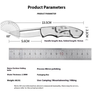 Coltello Pieghevole Portatile in Acciaio Inossidabile per Esterni, Mini Coltello Meccanico Tutto in Acciaio OEM EDC per Campeggio, Fai-da-Te, Uso Industriale - Product Image 5