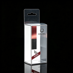 Boîte pliable personnalisée en PVC transparent avec couvercle rabattable, estampage à chaud, pour accessoires électroniques, montres, présentoirs cadeaux, vente en gros, lot OEM - Product Image 3