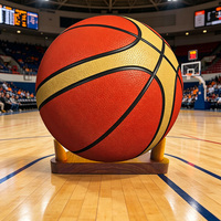 Support de présentation en bois pour ballon de basket, base décorative pour ballons de sport, pour la maison, le bureau, l'étagère à trophées, la collection de fans, la décoration de la pièce