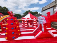 Nouveau Château Gonflable Thème Cirque Personnalisé Leap, Aire de Jeux Gonflable, Parc d'Attractions, Aventure Ludique pour Enfants, Utilisation Commerciale Intérieure en PVC