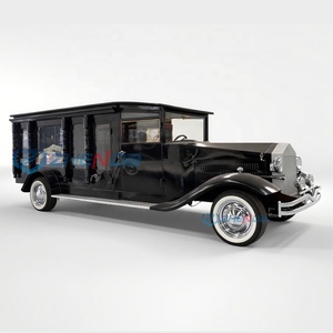 Hot-selling Modern Design White Double Axle Electric Funeral Hearse <b>Trailer</b> Antique Coffin Cart for Special Transportation - Product Image 4