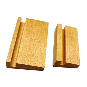 Solid Wood Card Holder Note Holder Desktop Organizer Yellow BQ-03 Custom Made - Product Image 1