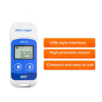 Elitech RC-5 Enregistreur de données de température avec export PDF pour la chaîne du froid, la réfrigération, l'élevage et les serres