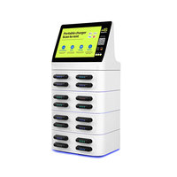 Stasiun Power Bank Sewa 16 Slot Layar Sentuh 10.1" 8000mAh 60W Kios Pengisi Daya Portabel Komersial Pengisian Daya Ponsel 1