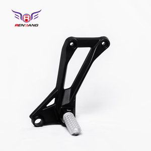 Repose-pieds de moto <span class=keywords><strong>Renhang</strong></span> Original Factory ADC12 en fonte moulée sous pression, noir mat + argent, pour système de carrosserie Italika 300/Vento Nitrox - Product Image 6
