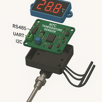 Legact TSMK100 Modul Sensor Suhu NTC PT100 Industri Presisi Tinggi Seri DC Tampilan Digital Portabel dengan Beberapa Output