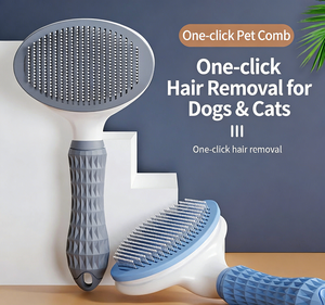 高品質プラスチック製折りたたみ式ニードルペットグルーミングフレキシブルコーム猫犬マッサージ抜け毛除去ノット解消ブラシ - Product Image 3