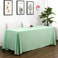 Nappe de table unie populaire en polyester, taille personnalisée, conception de logo, nappes pour exposition, publicité commerciale