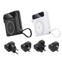 5 Pengisi Daya Nirkabel Cepat Terlaris dalam 1 Paket, Power Bank QC 3.0, Pengisi Daya Dinding USB PD 20W, Adaptor Daya Perjalanan dengan 2 Kabel Terpasang