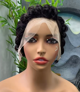 วิกผม F903 13x4ด้านหน้าลูกไม้สำหรับพิกซี่ตัดเป็นวิกผมมนุษย์ขนาดใหญ่สำหรับถักเปียแบบลอนหลวม - Product Image 1