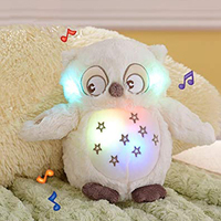 Peluche musicale hibou blanc en peluche, jouet Musical pour bébé, tendance