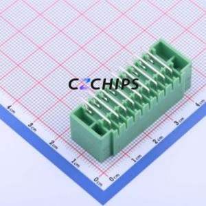 KF2EDGKRM-3.5-2*9P Plug-in Terminal Block Bent Lead Through Hole,P=3.5mm Board-to-Board / Socket Closed Screw Fixing 2x9P 3.5mm - Product Image 2