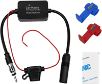 Kontec Autoradio FM DAB + Amplificateur de signal numérique avec installation sur support d'antenne