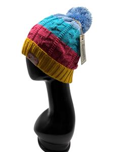 LANDBAS Gorro de Punto Acrílico de la Mejor Calidad, 100% Acrílico, 56-58cm, Informal, Moderno, Colorido, Plegable, con Patrón de Trenzas, Unisex, para Adultos, Invierno - Product Image 2