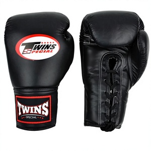 ถุงมือชกมวย MMA แบบคู่ รุ่นมืออาชีพ ปรับแต่งได้ - หนังแท้ กันน้ำ ระบายความชื้น สีและโลโก้ตามสั่ง ปิดแบบผูกเชือก - Product Image 1
