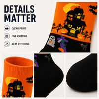 Chaussettes d'automne personnalisées OEM pour adultes - Polyester/Nylon/Coton/Fibre de bambou/Laine, résistantes aux boucles, séchage rapide, tricot sans couture