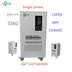 TND 15kva monofase <span class=keywords><strong>AC</strong></span> regolatore automatico di tensione stabilizzatore 140-260V 90-260V materiale di rame statico 10KW - Product Image 1