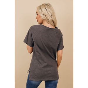 TD Life Quote t-shirt con scollo a V aderente da donna in cotone Slim Fit e Spandex taglie di alta qualità XS-5XL per l'estate - Product Image 3
