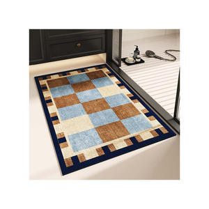 Alfombra de Baño de Tierra de Diatomeas, Rectangular, con Patrón Geométrico, Absorbente, Antideslizante, Estilo Retro, 8.28 x 1 H - Product Image 4