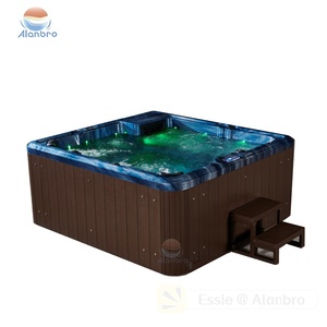 <span class=keywords><strong>Bain</strong></span> à remous carré pour 6 personnes Jacuzzi extérieur Luxe Sexy Hydro Massage Balboa <span class=keywords><strong>Bain</strong></span> à remous en acrylique pour <span class=keywords><strong>jardin</strong></span> - Product Image 5