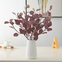 Daun Eucalyptus Buatan Grosir YL Dekorasi Thanksgiving Ramah Lingkungan Tahan Lama Aksesoris Pernikahan Indoor/Outdoor Sutra