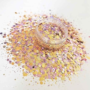 Mélange de paillettes en PET résistant aux solvants, or rose, 1 kg, pour ongles, paillettes épaisses, pour ongles de Noël, vente en gros - Product Image 4