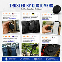 Mini traceur GPS sans carte SIM, taille pièce de monnaie, magnétique, dissimulé, étanche, longue autonomie, traceur d'actifs mondial pour voiture, moto, clé