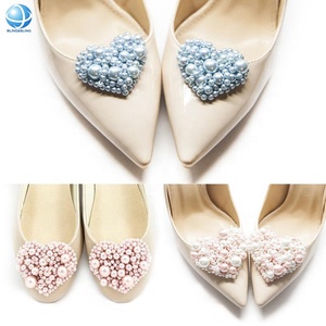 Applique en tissu brodé pour chaussures, perles roses en forme de cœur, fabrication artisanale, personnalisable en usine - Product Image 6