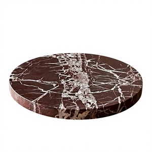 Nouveau Tapis de Table Rond en Marbre Écologique Noir avec Options d'Épaisseur 4mm/5mm/10mm, Design Solide pour la Décoration de Salle à Manger - Product Image 5