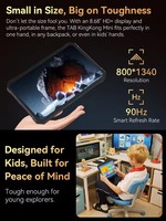 Tableta Robusta CUBOT Tab Kingkong Mini, Unisoc T615 4G, 8.68 Pulgadas, 90Hz, 6GB+128GB, Nueva Batería de 10200mAh, 33W, Android 15