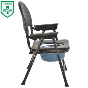 Silla de inodoro Hopemed con asiento y tapa plegable para uso doméstico - Product Image 5