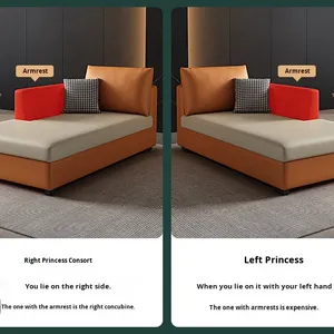 Divano Reclinabile Modulare in Tessuto Minimalista Moderno con Chaise Longue per Piccoli Appartamenti, Camera da Letto e Soggiorno - Eleganza e Bellezza - Product Image 2