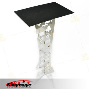 Square metal folding <b>table</b>, folding magic <b>table</b>, stage close-up <b>card</b> <b>table</b>, Kingmagic magic props wholesale. - Product Image 2