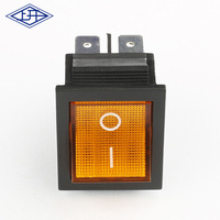 Alimentation d'usine 4 broches double pôle sur interrupteur à bascule avec lumière jaune