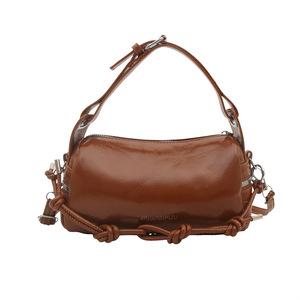 Bolso de Hombro Cruzado de Piel Sintética Brillante con Cierre de Cremallera, Estilo <span class=keywords><strong>Bowling</strong></span>, para Mujer, <span class=keywords><strong>Precio</strong></span> al por Mayor - Product Image 5