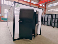 Conteneur de stockage portable en acier de 8 pieds, 12 pieds, 16 pieds, 20 pieds avec porte battante, unité de stockage extérieure modulaire