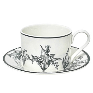 Ensemble tasse à café et soucoupe en céramique 'As Slow As Ever', style campagnard français 'Lily of Valley', <span class=keywords><strong>assiette</strong></span> à gâteau de luxe léger, tasses vintage de niche - Product Image 4