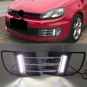 Luci Diurne a LED DRL per <span class=keywords><strong>Volkswagen</strong></span> <span class=keywords><strong>Golf</strong></span> 6 MK6 GTI <span class=keywords><strong>2010</strong></span> 2011 2012, Coprifaro Fendinebbia per Auto-Styling - Product Image 6