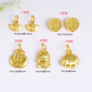 Perles entretoises plaquées or Lisheng Jewelry avec pendentifs God of Wealth pour bracelets et colliers DIY, accessoires de bijouterie - Product Image 2