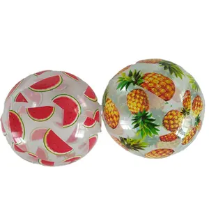 Logo Custom Transparent Cute Color Beach Ball Fruit Printing Inflatable Plastic Blow Up Ball Pool Playing Toy Children Pvc Balls